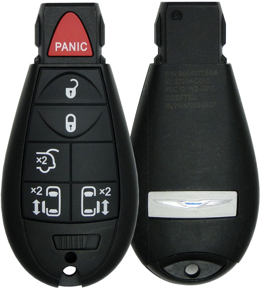 2008 Chrysler Town & Country Remote Key Fob w/ Liftgate, 2 Sliding Doors - Refurbished