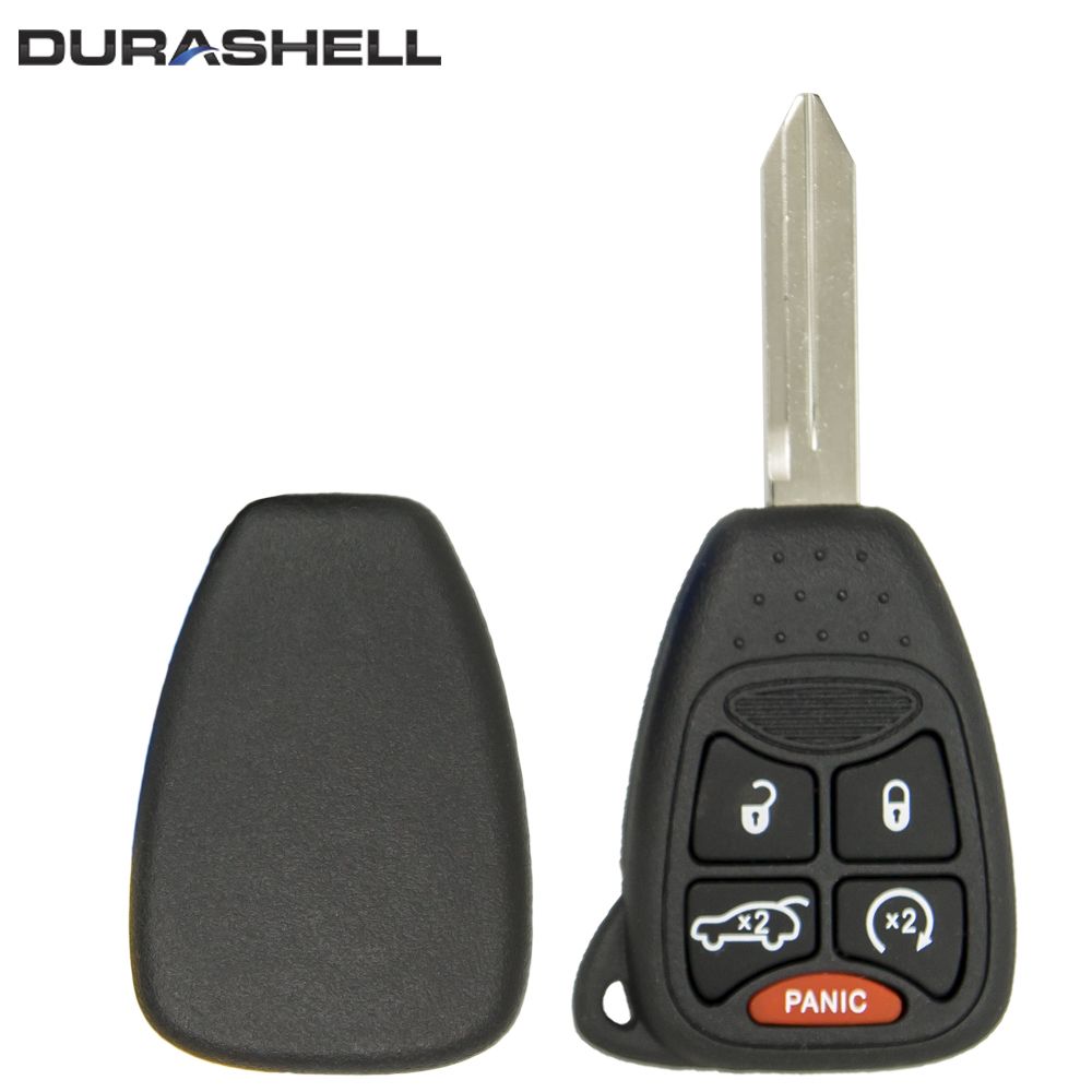 Replacement 5 button Chrysler Dodge Jeep DURASHELL case/shell with blank key - Aftermarket