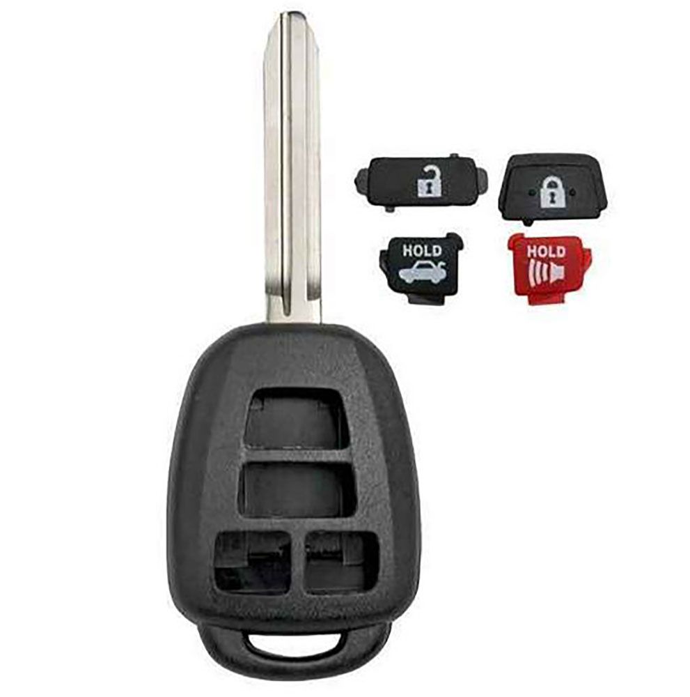 Toyota Remote Head Case Shell with blank key 4 button - Aftermarket