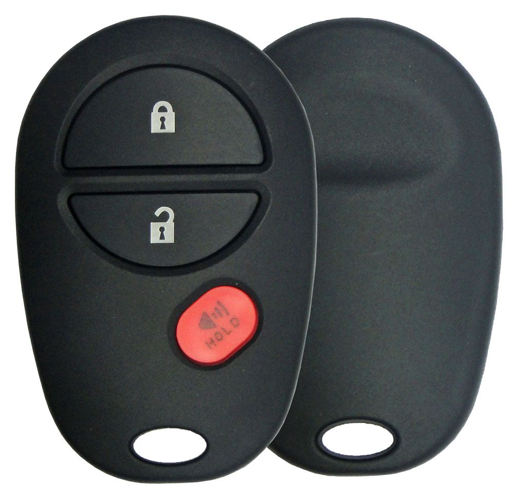 3 Button Toyota Round Remote Replacement Shell - Aftermarket