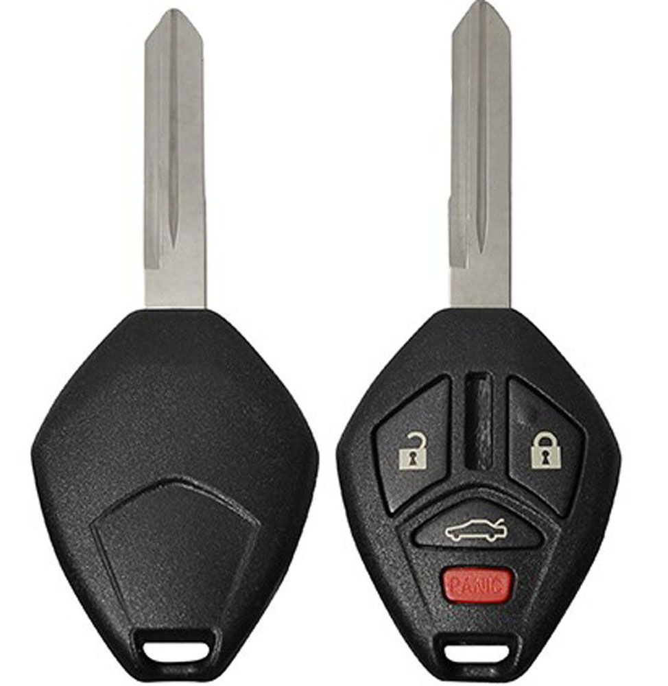 Replacement 4 button Mitsubishi Case Shell with blank key - Aftermarket