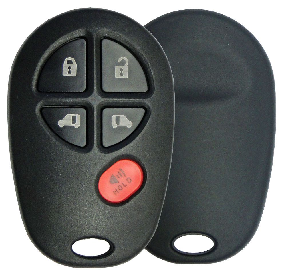 5 Button Toyota Sienna Remote Replacement Shell - Aftermarket