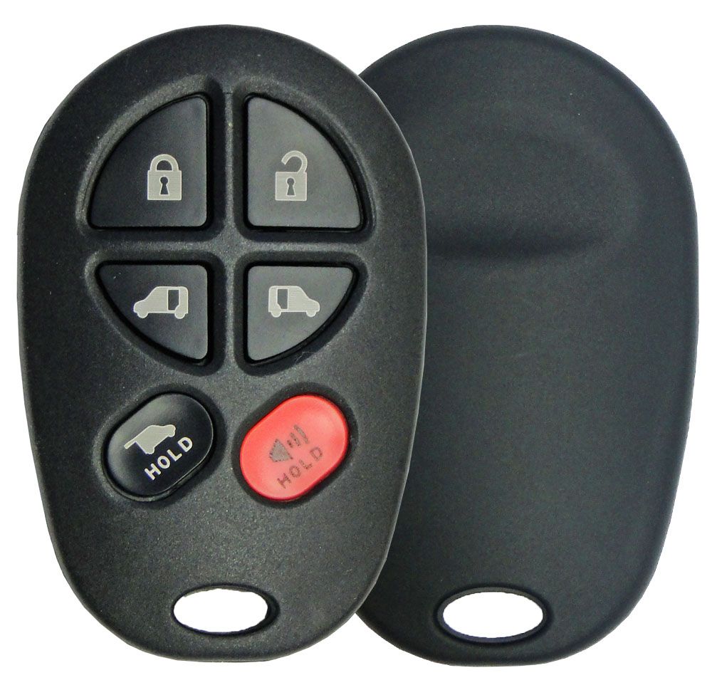 6 Button Toyota Sienna Remote Replacement Shell - Aftermarket