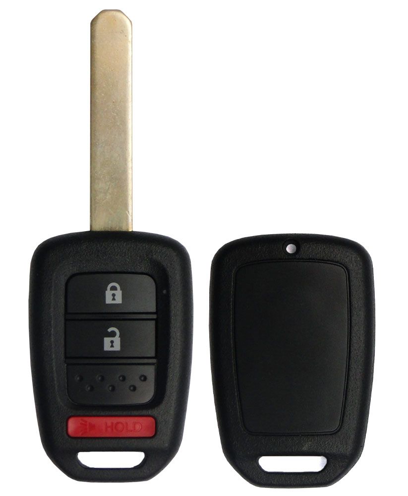HONDA 3 button Replacement Remote Case with Blank Key - Aftermarket