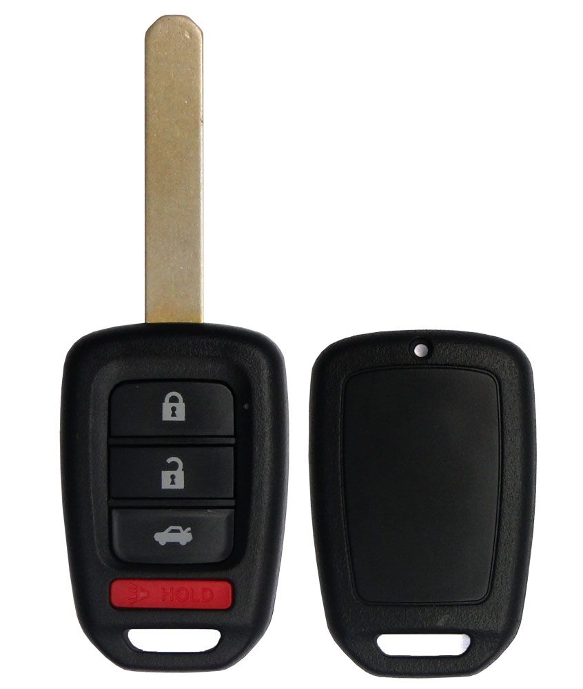 HONDA 4 button Replacement Remote Case with Blank Key - Aftermarket