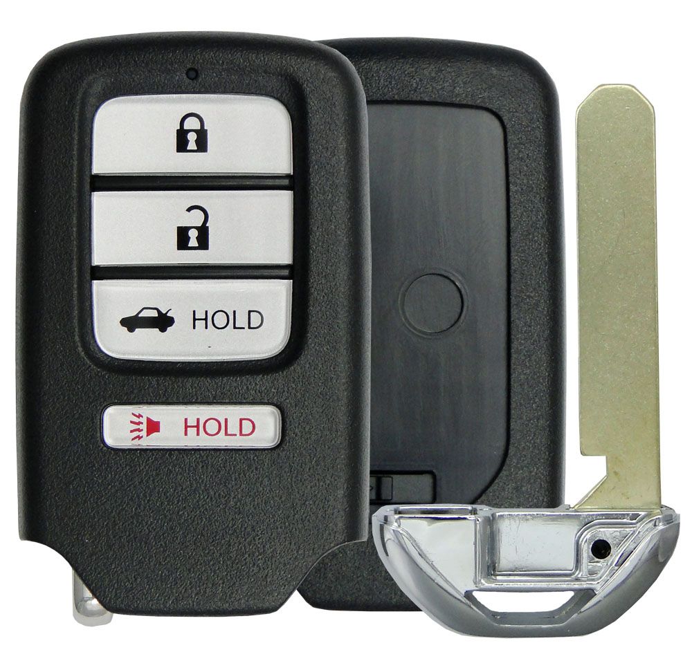 HONDA Smart Remote 4 button Replacement Case with Emergency Key - Aftermarket