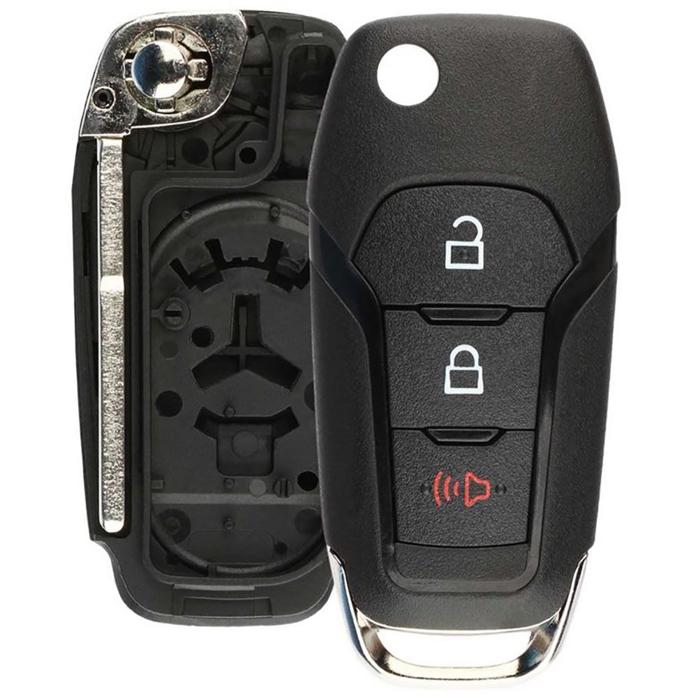 Replacement Shell For Ford Flip Remote 3 Button - Aftermarket