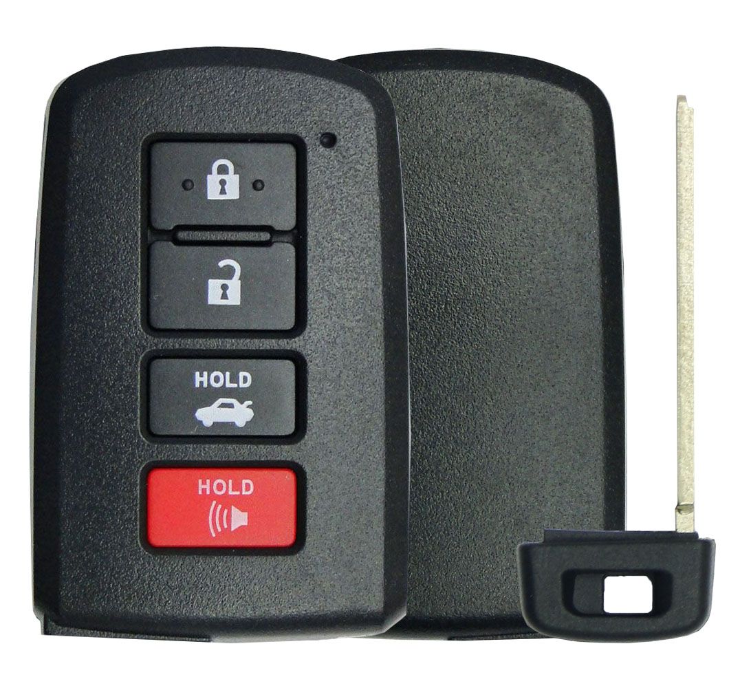 Toyota 4 Button w/  Trunk Smart Remote Replacement Shell