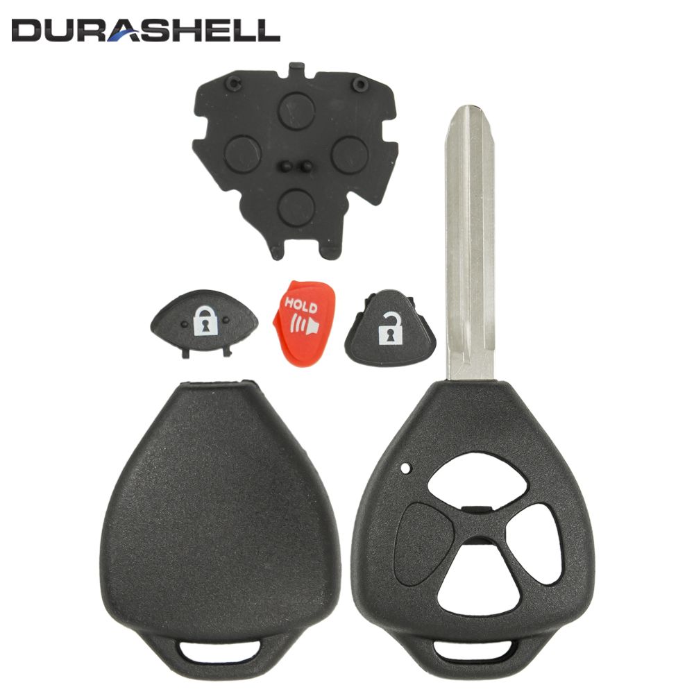 Toyota Remote Head Replacement DURASHELL 3 button case, shell - Aftermarket